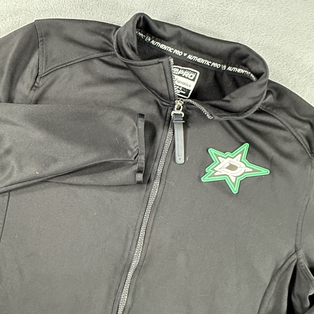 Fanatics NHL Dallas Stars Hockey Full Zip Fleece Jacket Black Large